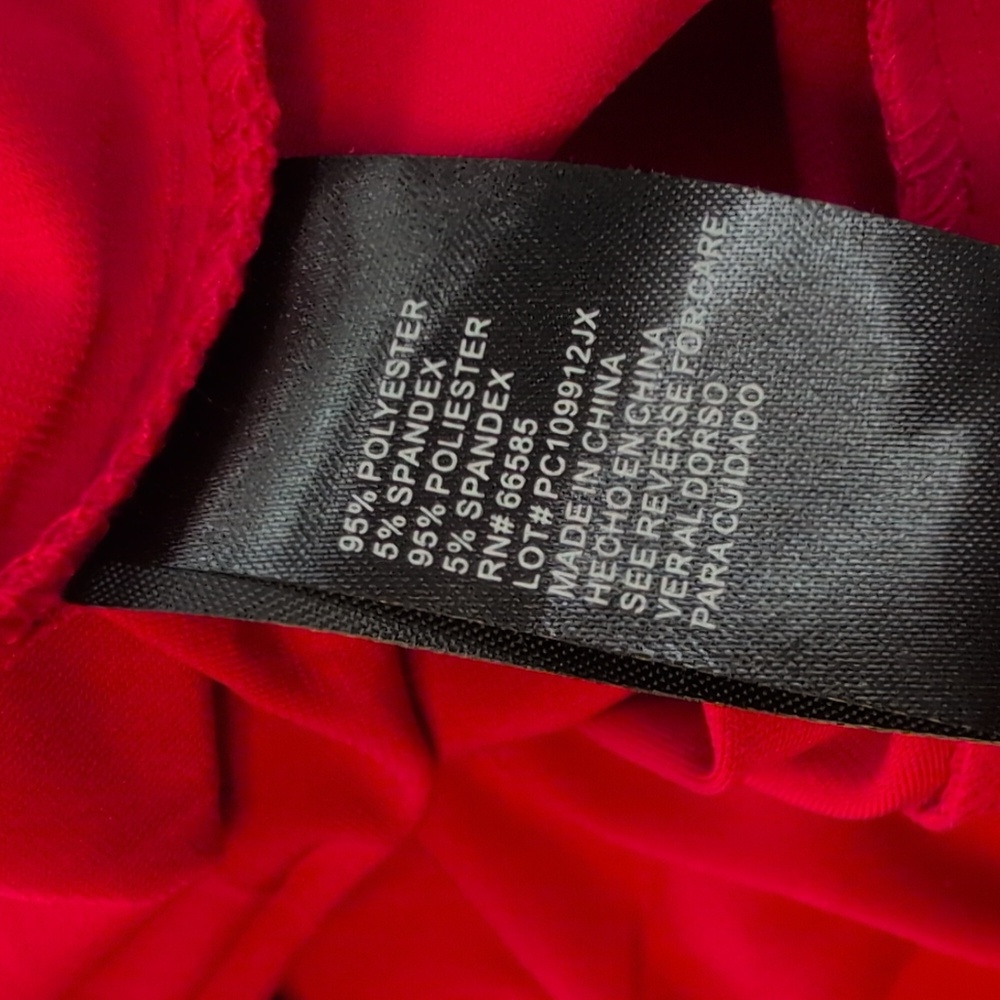 Perceptions Fit & Flare Faux Wrap Women's Red NWT M - Picture 9 of 9